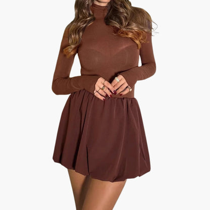 Presley | Women’s High Neck Long Sleeve Dress