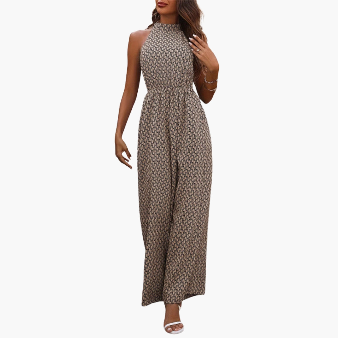 Quinn | Women’s Sleeveless High Neck Wide-Leg Jumpsuit