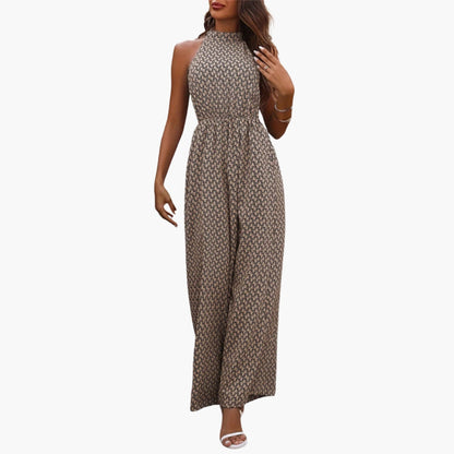 Quinn | Women’s Sleeveless High Neck Wide-Leg Jumpsuit