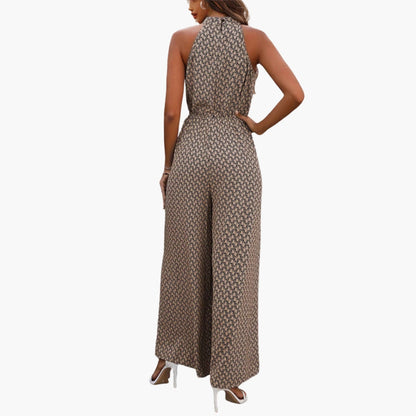 Quinn | Women’s Sleeveless High Neck Wide-Leg Jumpsuit