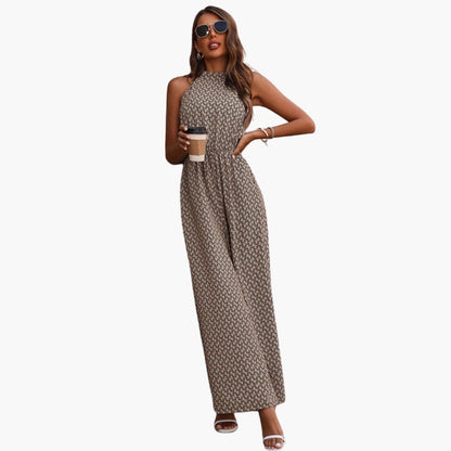 Quinn | Women’s Sleeveless High Neck Wide-Leg Jumpsuit