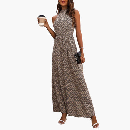 Quinn | Women’s Sleeveless High Neck Wide-Leg Jumpsuit