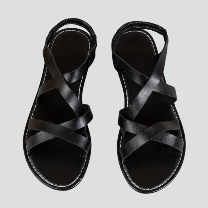 Lyra | Women’s Crisscross Strap Flat Roman Sandals