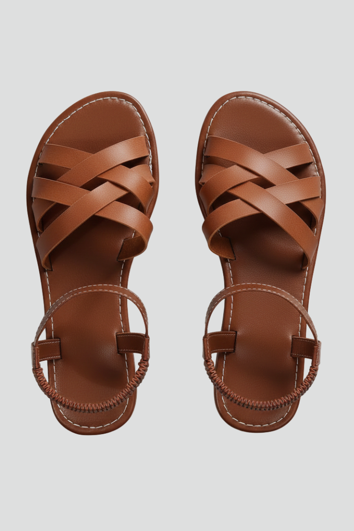 Aubrey | Women’s Braided Crisscross Ankle Strap Sandals