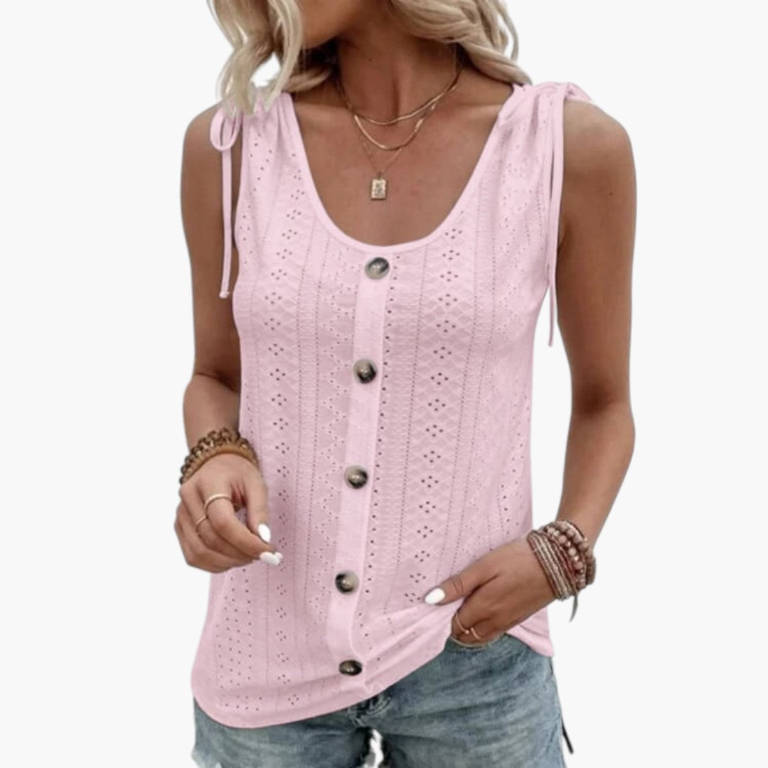 Emerson | Women’s Sleeveless Button Front Top