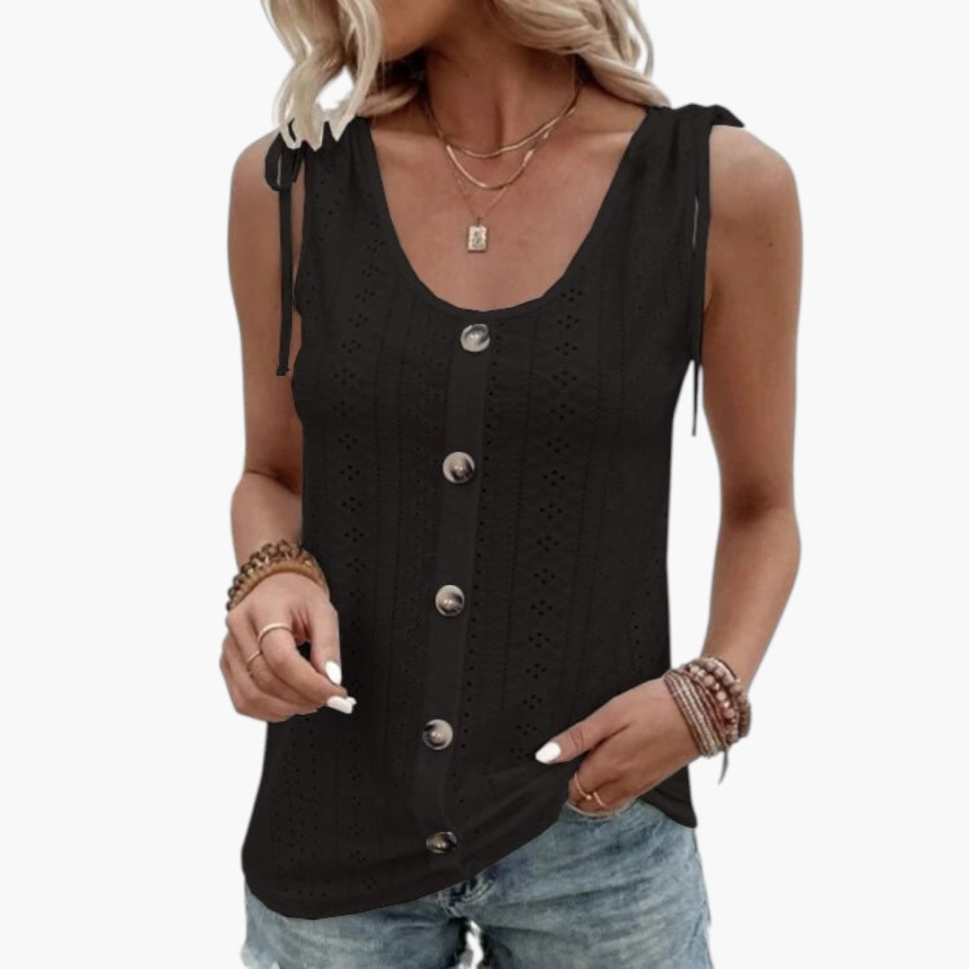 Emerson | Women’s Sleeveless Button Front Top
