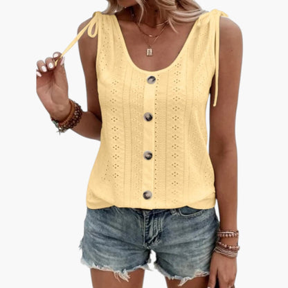 Emerson | Women’s Sleeveless Button Front Top