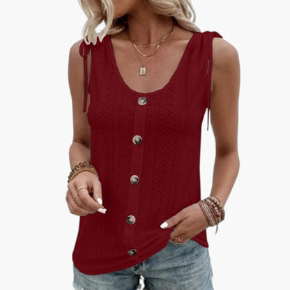 Emerson | Women’s Sleeveless Button Front Top