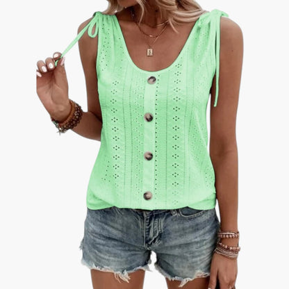 Emerson | Women’s Sleeveless Button Front Top