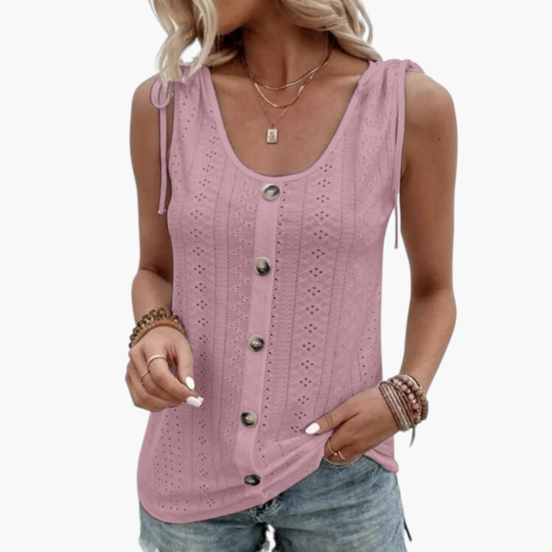 Emerson | Women’s Sleeveless Button Front Top