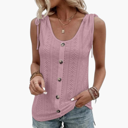 Emerson | Women’s Sleeveless Button Front Top