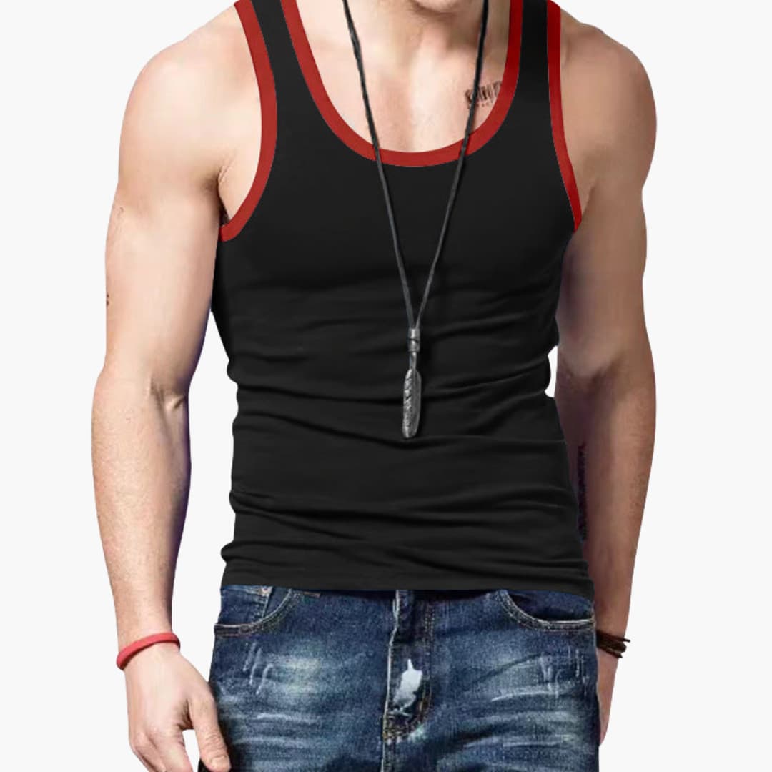 Jaxon | Men’s Contrast Trim Tank Top