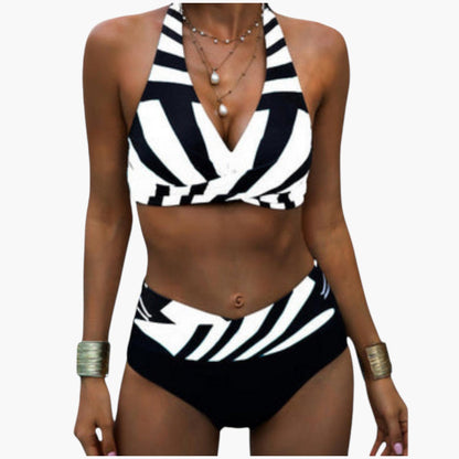 Zariah | Women’s Halter Neck Two-Piece Swimsuit with Adjustable Straps