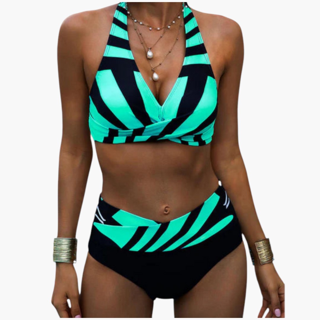 Zariah | Women’s Halter Neck Two-Piece Swimsuit with Adjustable Straps