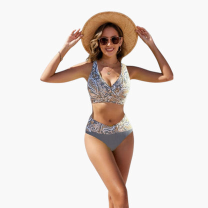 Bellamy | Women’s Crossed Top Two-Piece Swimsuit with Adjustable Bottom