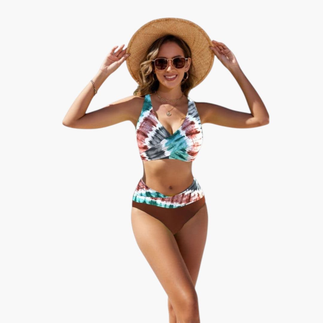 Bellamy | Women’s Crossed Top Two-Piece Swimsuit with Adjustable Bottom