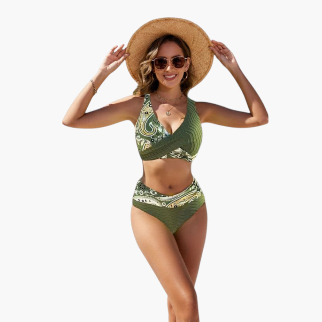 Bellamy | Women’s Crossed Top Two-Piece Swimsuit with Adjustable Bottom