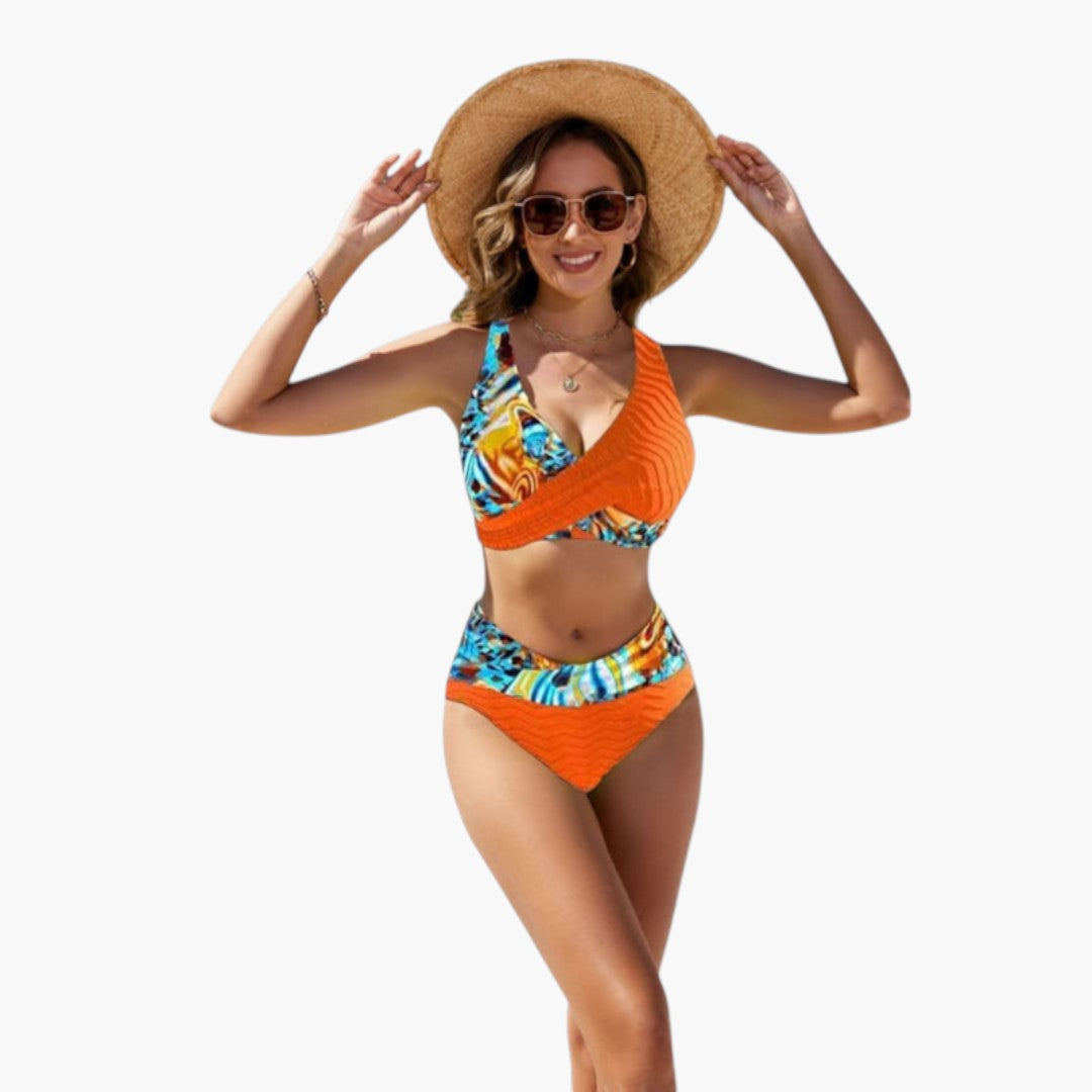 Bellamy | Women’s Crossed Top Two-Piece Swimsuit with Adjustable Bottom