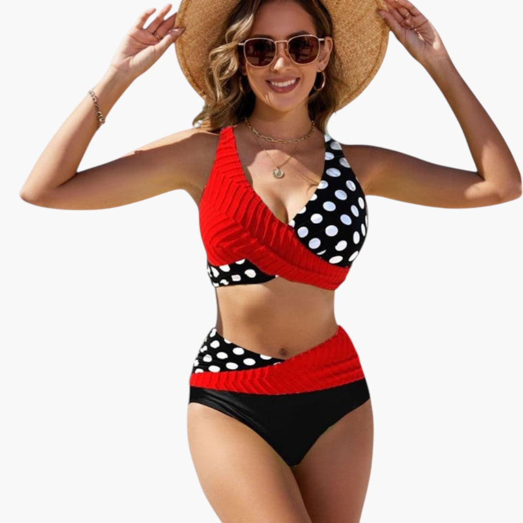 Bellamy | Women’s Crossed Top Two-Piece Swimsuit with Adjustable Bottom