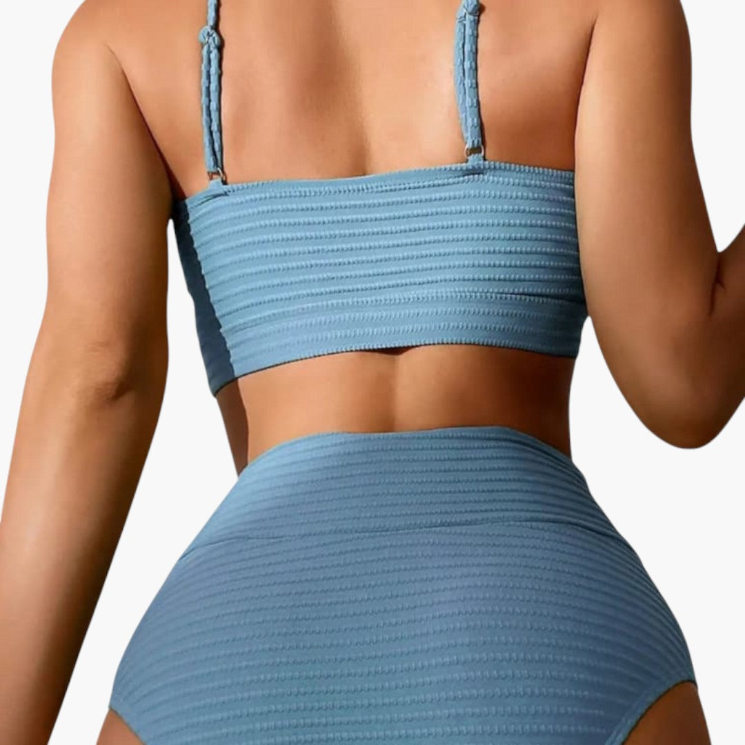 Aubrielle | Women’s Two-Piece Swimsuit Set with High-Waisted Bottoms