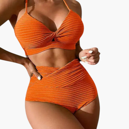 Aubrielle | Women’s Two-Piece Swimsuit Set with High-Waisted Bottoms