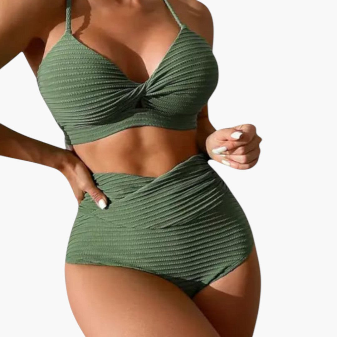 Aubrielle | Women’s Two-Piece Swimsuit Set with High-Waisted Bottoms