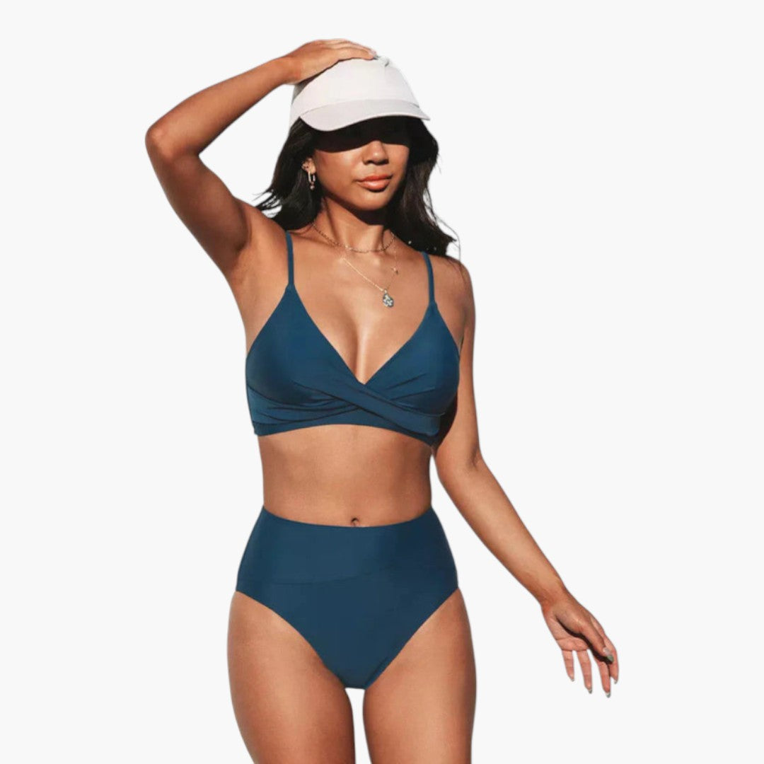 Calista | Women’s Two-Piece Swimsuit Set with V-Neck Top