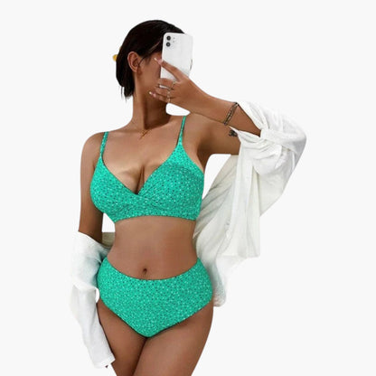 Calista | Women’s Two-Piece Swimsuit Set with V-Neck Top