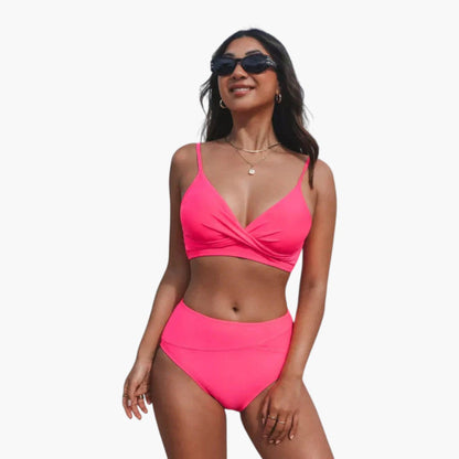 Calista | Women’s Two-Piece Swimsuit Set with V-Neck Top