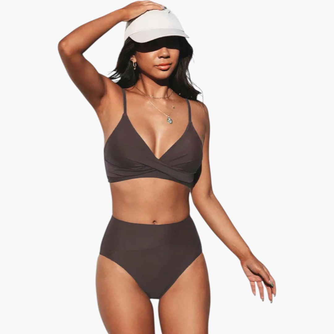 Calista | Women’s Two-Piece Swimsuit Set with V-Neck Top