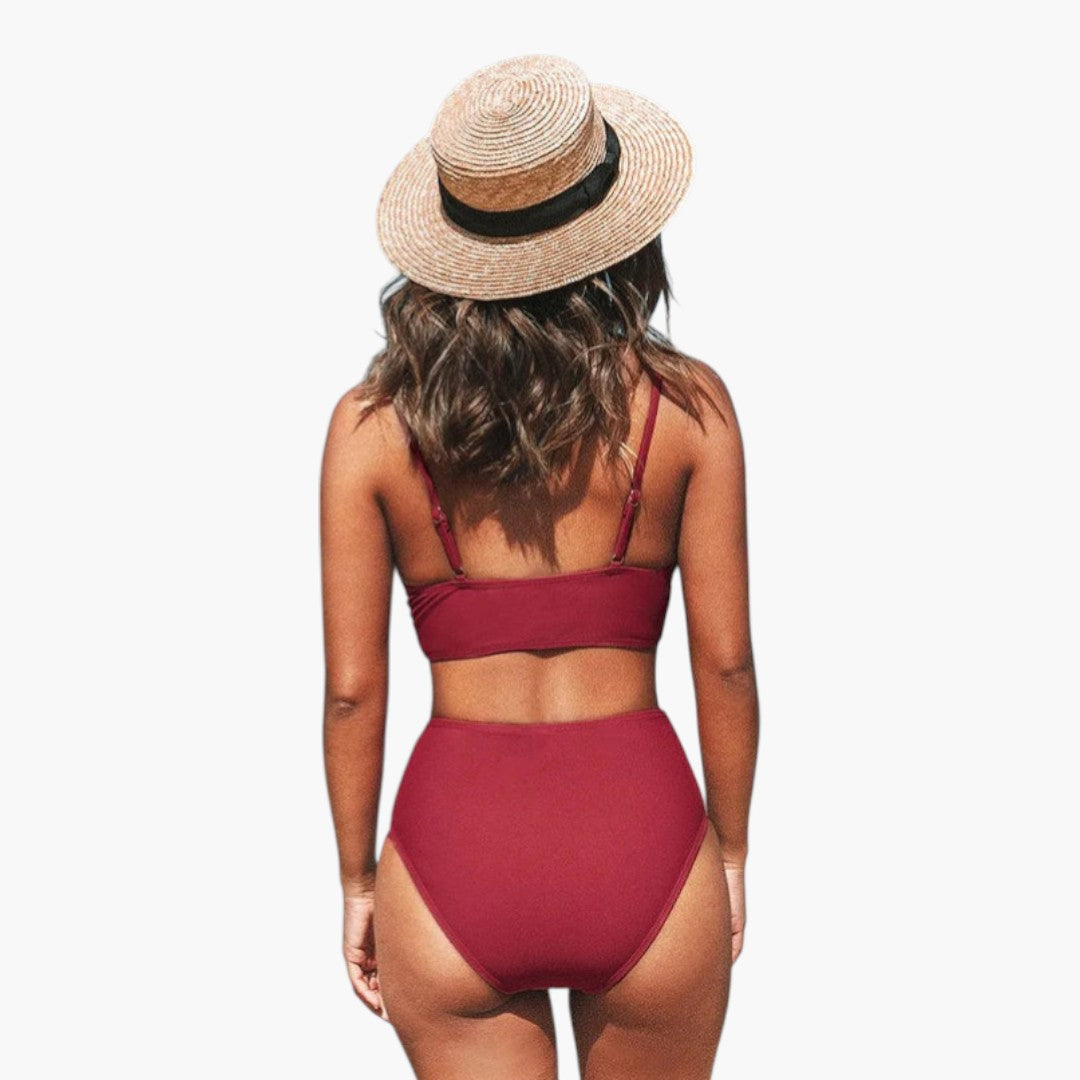 Calista | Women’s Two-Piece Swimsuit Set with V-Neck Top