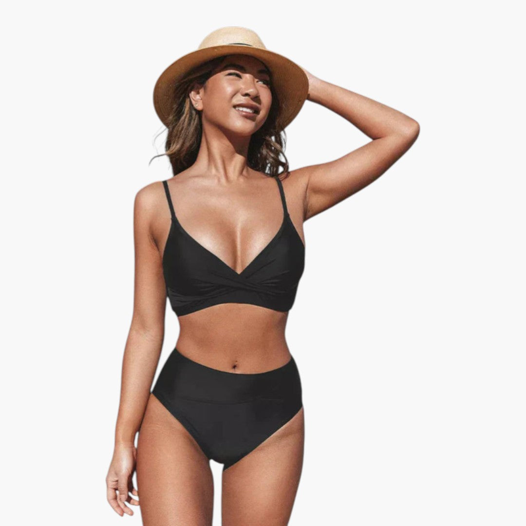 Calista | Women’s Two-Piece Swimsuit Set with V-Neck Top