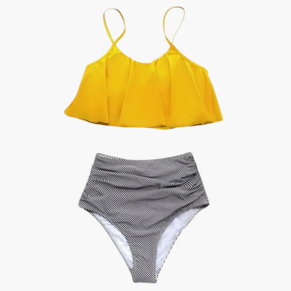 Elowen | Women’s Two-Piece Swimsuit Set with Ruffled Top