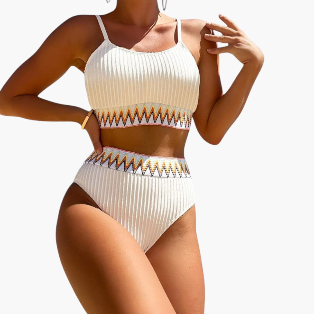 Liora | Women’s Two-Piece Swimsuit Set with Ribbed Top