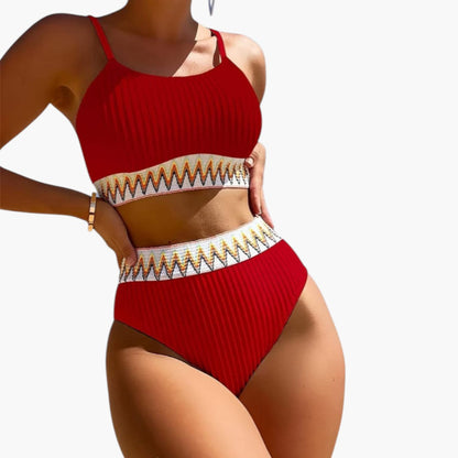 Liora | Women’s Two-Piece Swimsuit Set with Ribbed Top