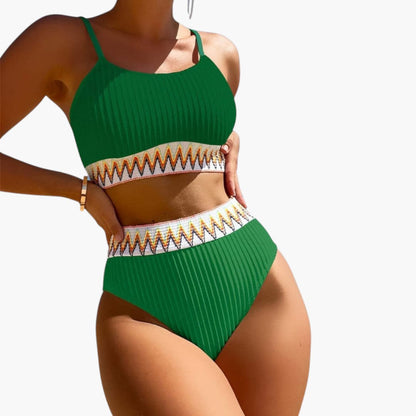 Liora | Women’s Two-Piece Swimsuit Set with Ribbed Top