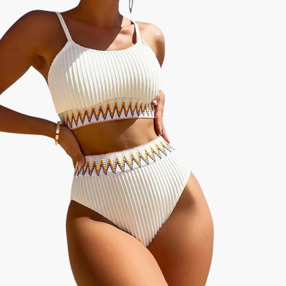 Liora | Women’s Two-Piece Swimsuit Set with Ribbed Top