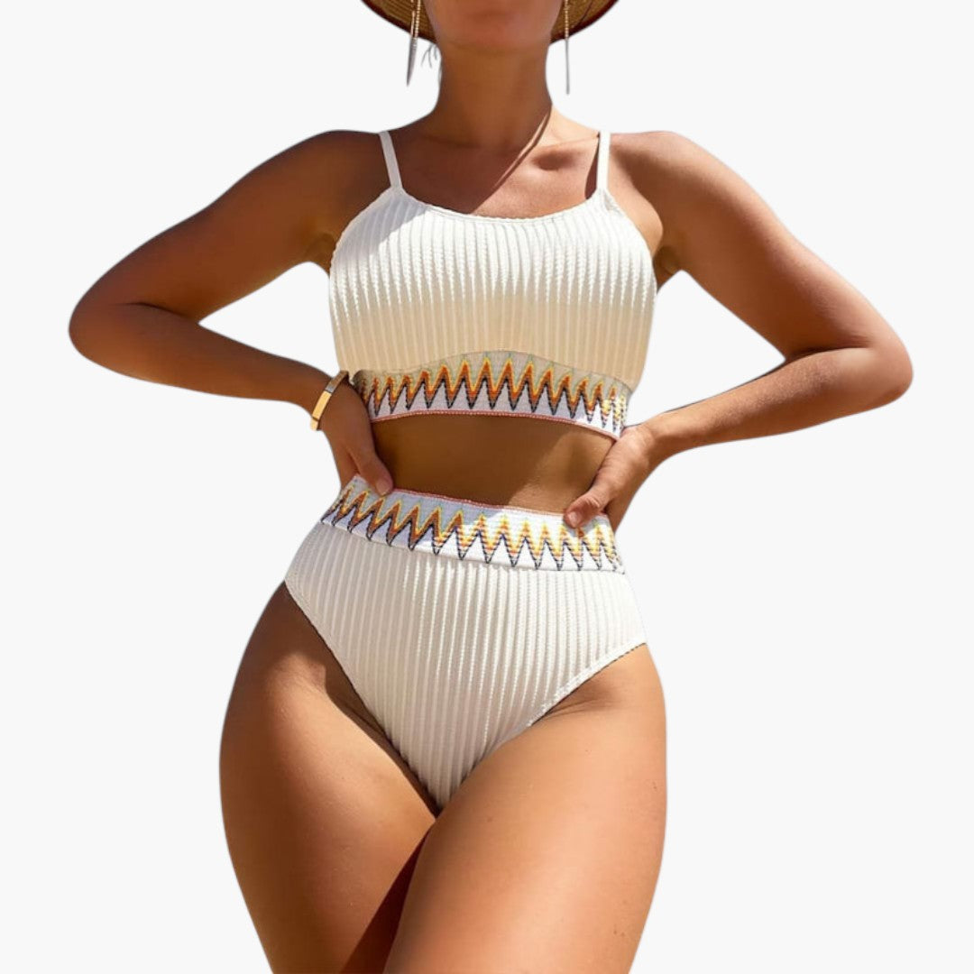 Liora | Women’s Two-Piece Swimsuit Set with Ribbed Top