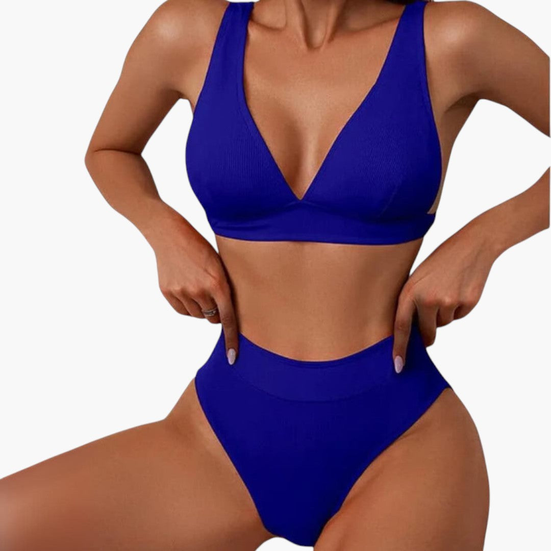 Tinsley | Women’s Ribbed Two-Piece Swimsuit with Wide Straps