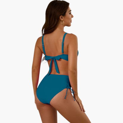 Daphne | Women’s Two-Piece Swimsuit Set with Split Strap Top