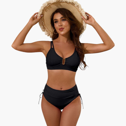 Daphne | Women’s Two-Piece Swimsuit Set with Split Strap Top