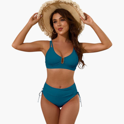 Daphne | Women’s Two-Piece Swimsuit Set with Split Strap Top
