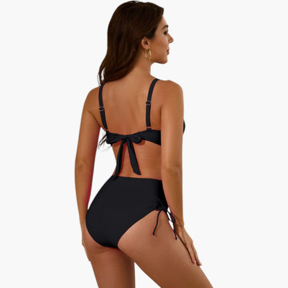 Daphne | Women’s Two-Piece Swimsuit Set with Split Strap Top