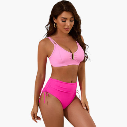 Daphne | Women’s Two-Piece Swimsuit Set with Split Strap Top