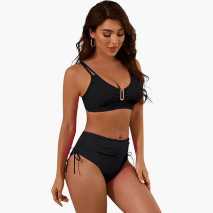 Daphne | Women’s Two-Piece Swimsuit Set with Split Strap Top