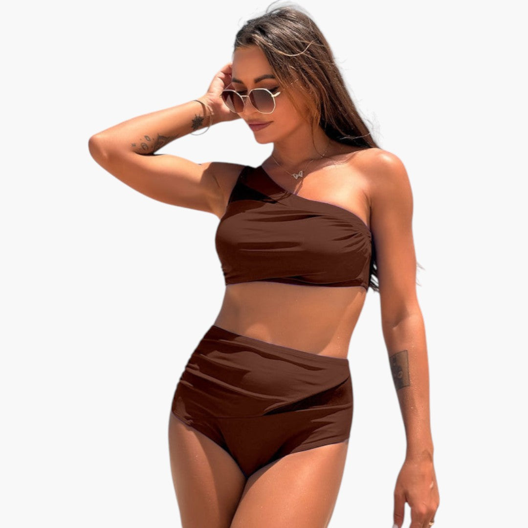 Brixton | Women’s Two-Piece Swimsuit Set with Asymmetrical Top