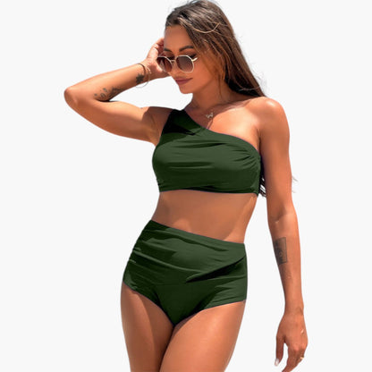 Brixton | Women’s Two-Piece Swimsuit Set with Asymmetrical Top