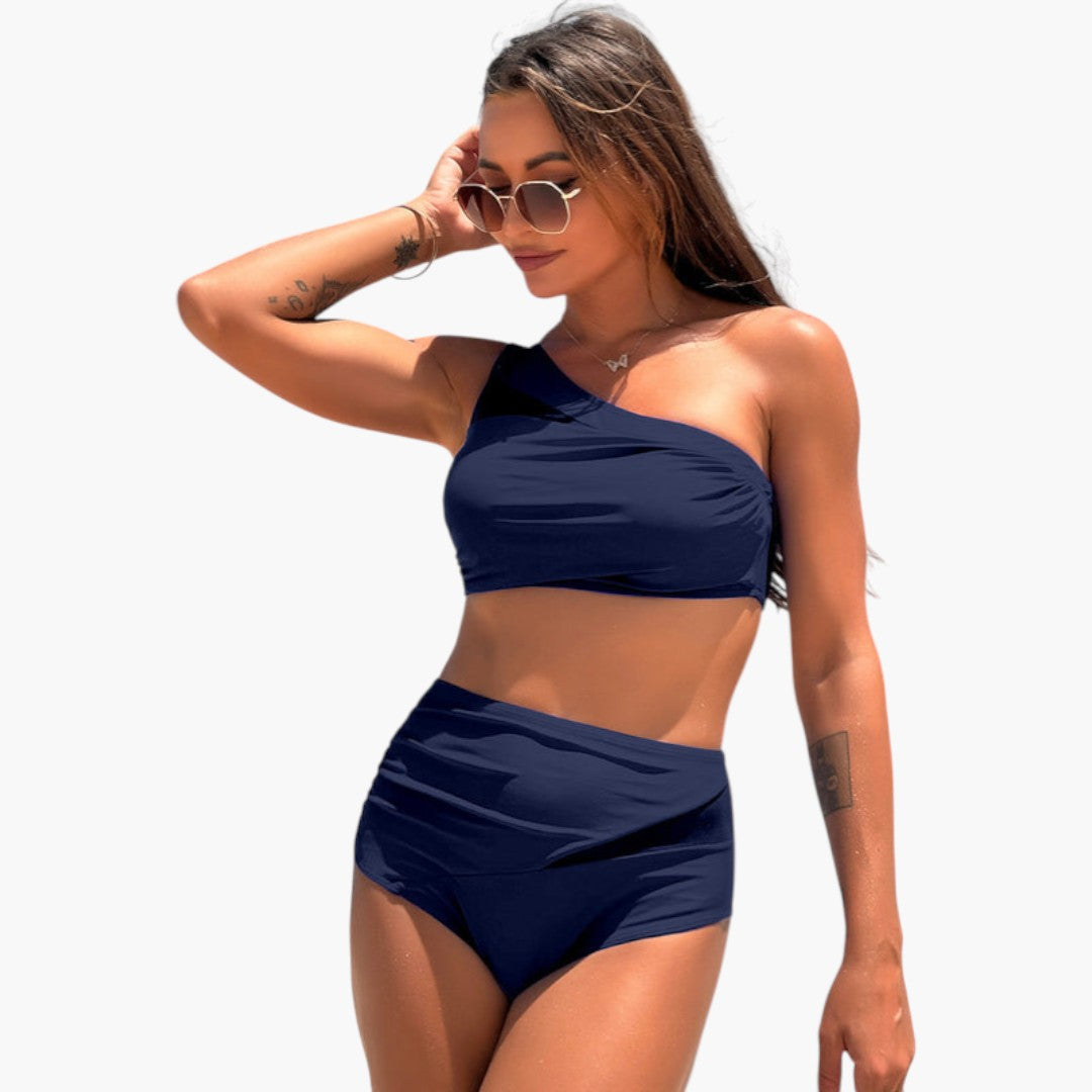 Brixton | Women’s Two-Piece Swimsuit Set with Asymmetrical Top