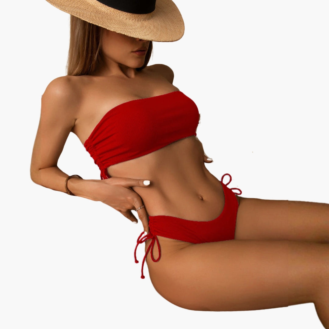 Sabrina | Women’s Two-Piece Swimsuit Set with Bandeau Top