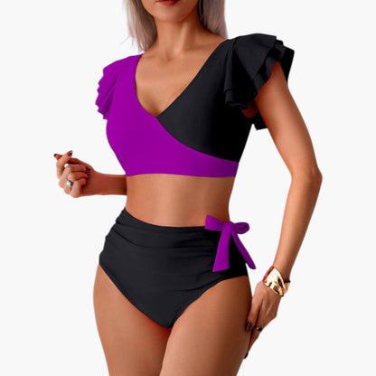 Aviana | Women’s Two-Piece Swimsuit Set with Ruffled Sleeves